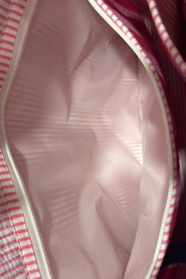 Nash Grey Carryall in Pink Stripe