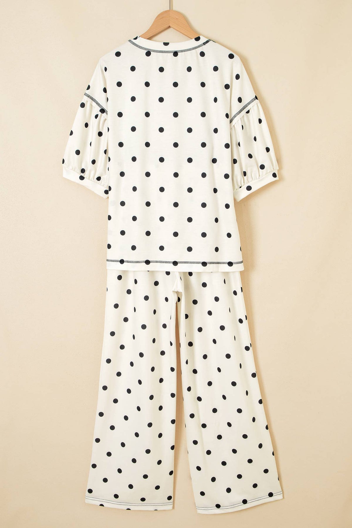 Polka Dot Half Sleeve Drawstring Set