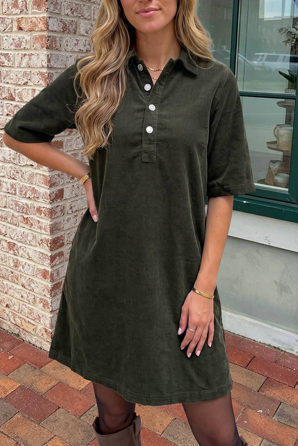 Corduroy Mini Dress