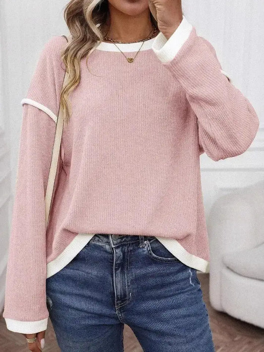 Long Sleeve Knit Crewneck Pullover