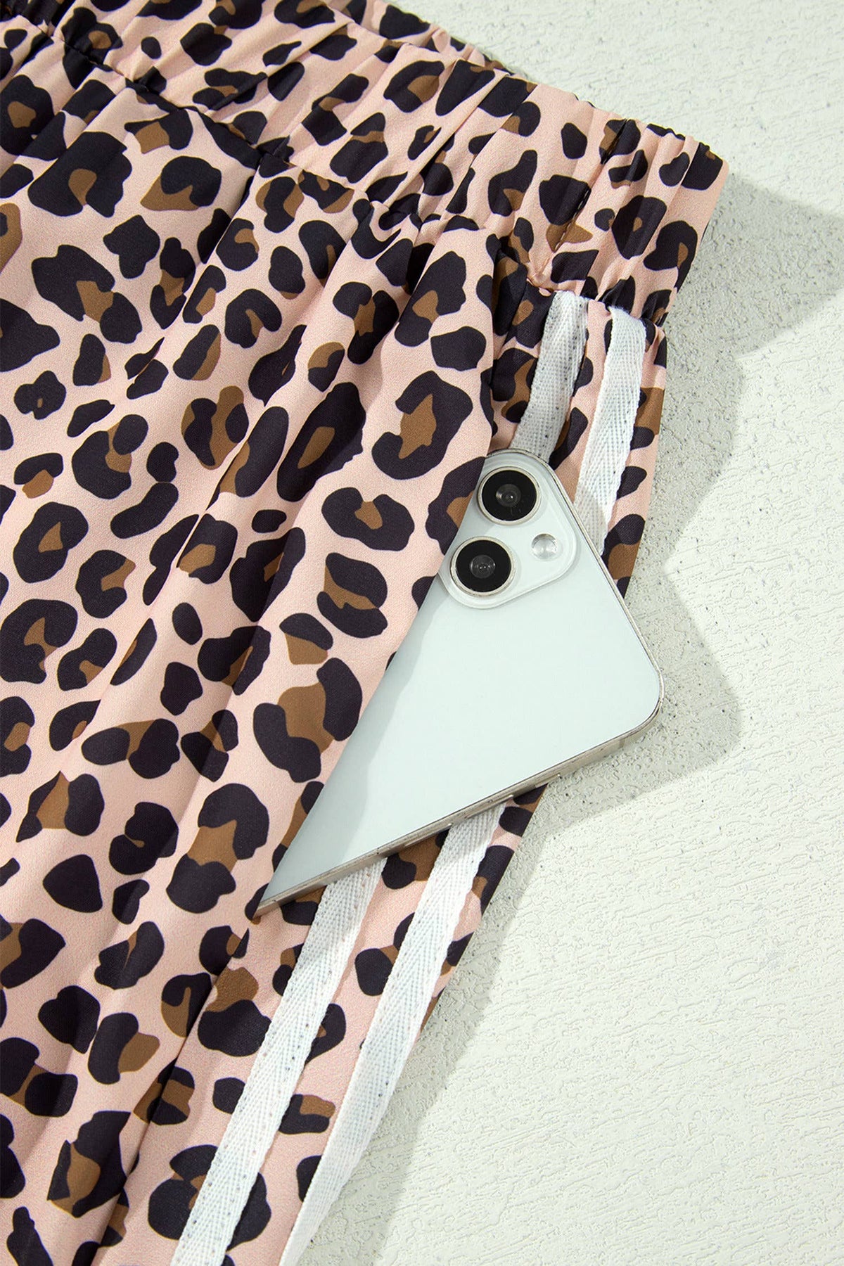 Leopard Print High Waist Wide Leg Pants