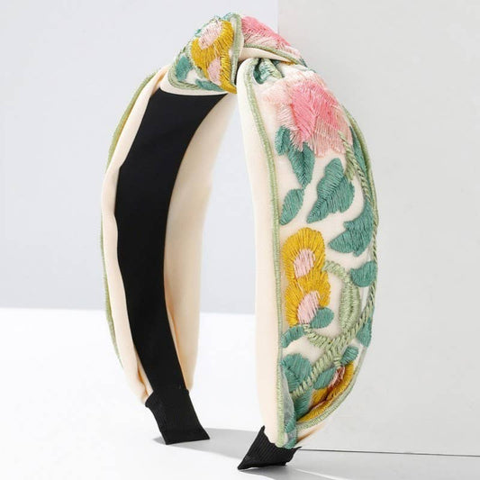 FLORAL COTTAGECORE EMBROIDERY HAIR BAND HEADBAND | 40HB166