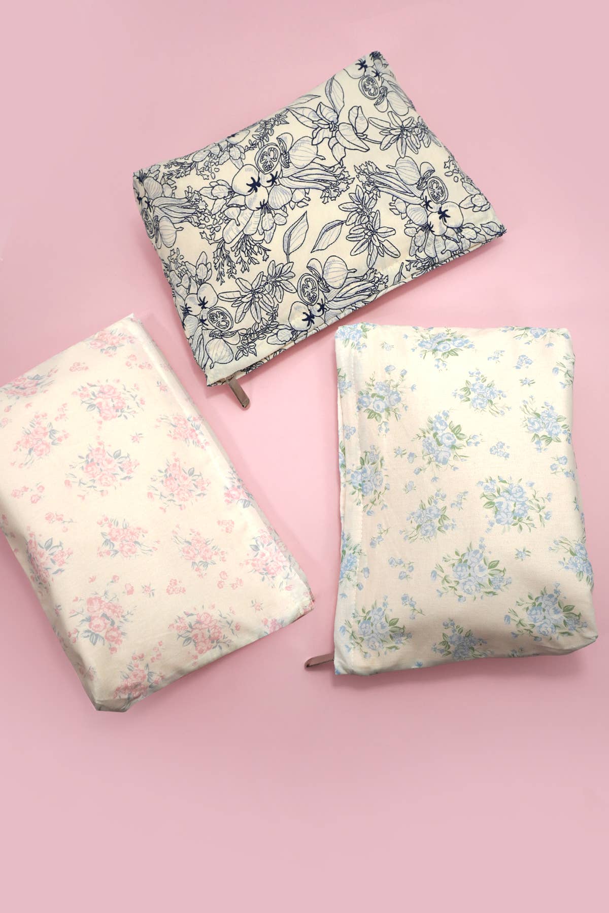 FLORAL COSMETIC MAKEUP POUCH BAG
