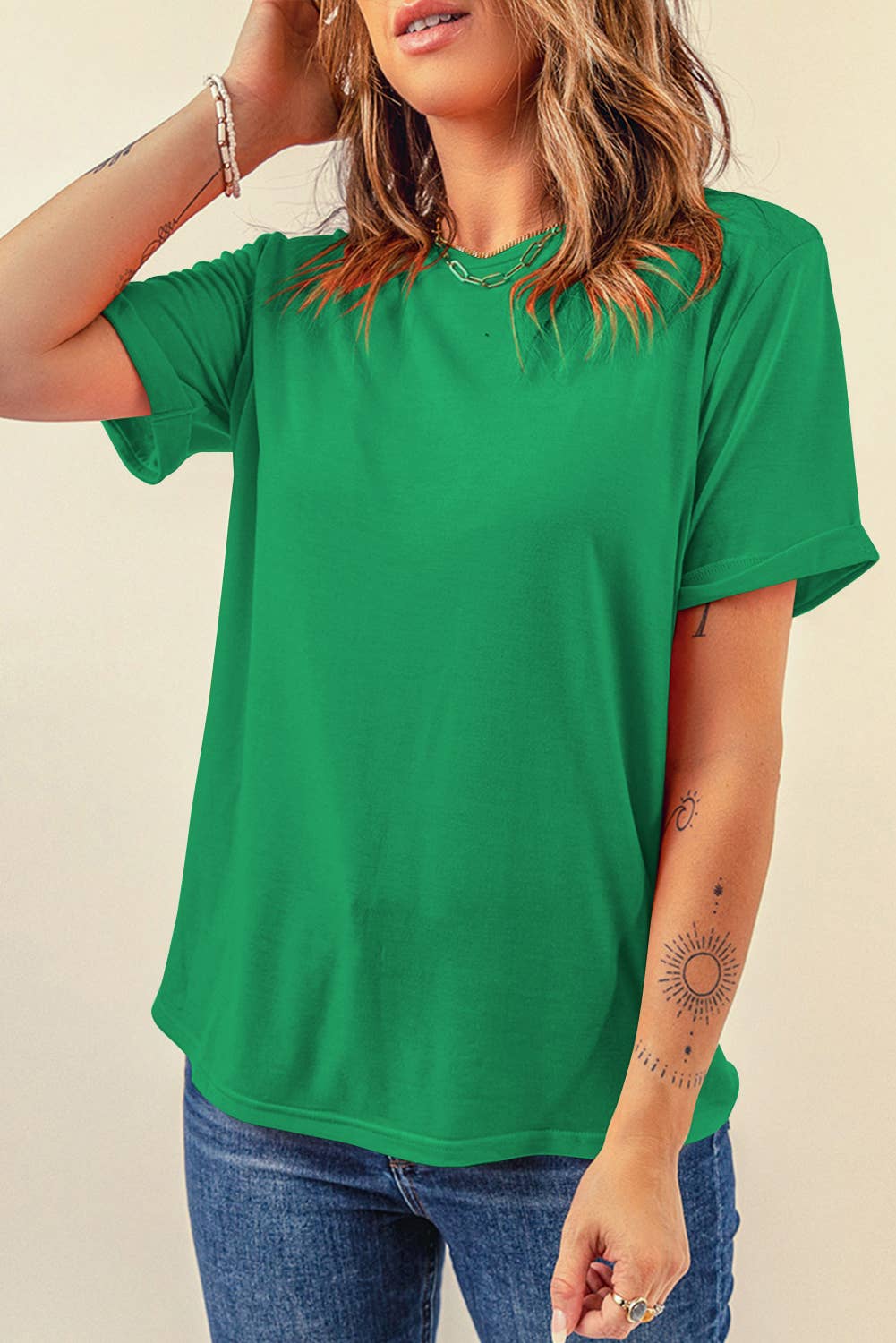 LDC Casual Plain Crew Neck Tee