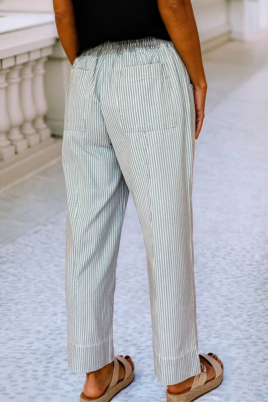 Mid Rise Drawstring Waist Pants