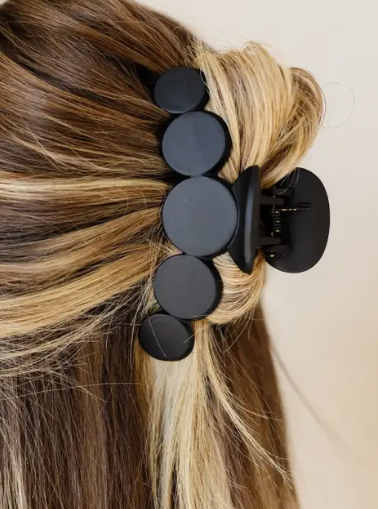 Minimalist 5 Circles Frosted Hair Claw Clip