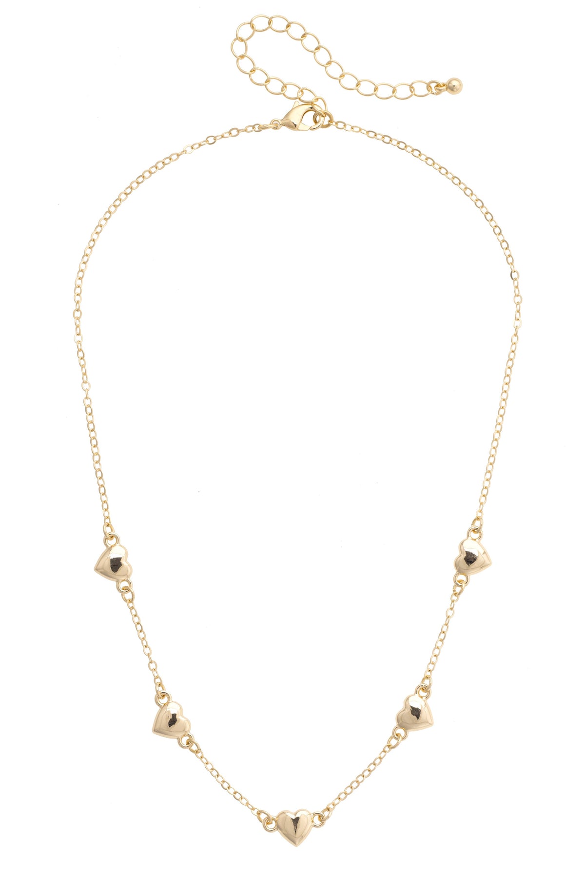 Lauren Mini Heart Layering Necklace in Shiny Gold