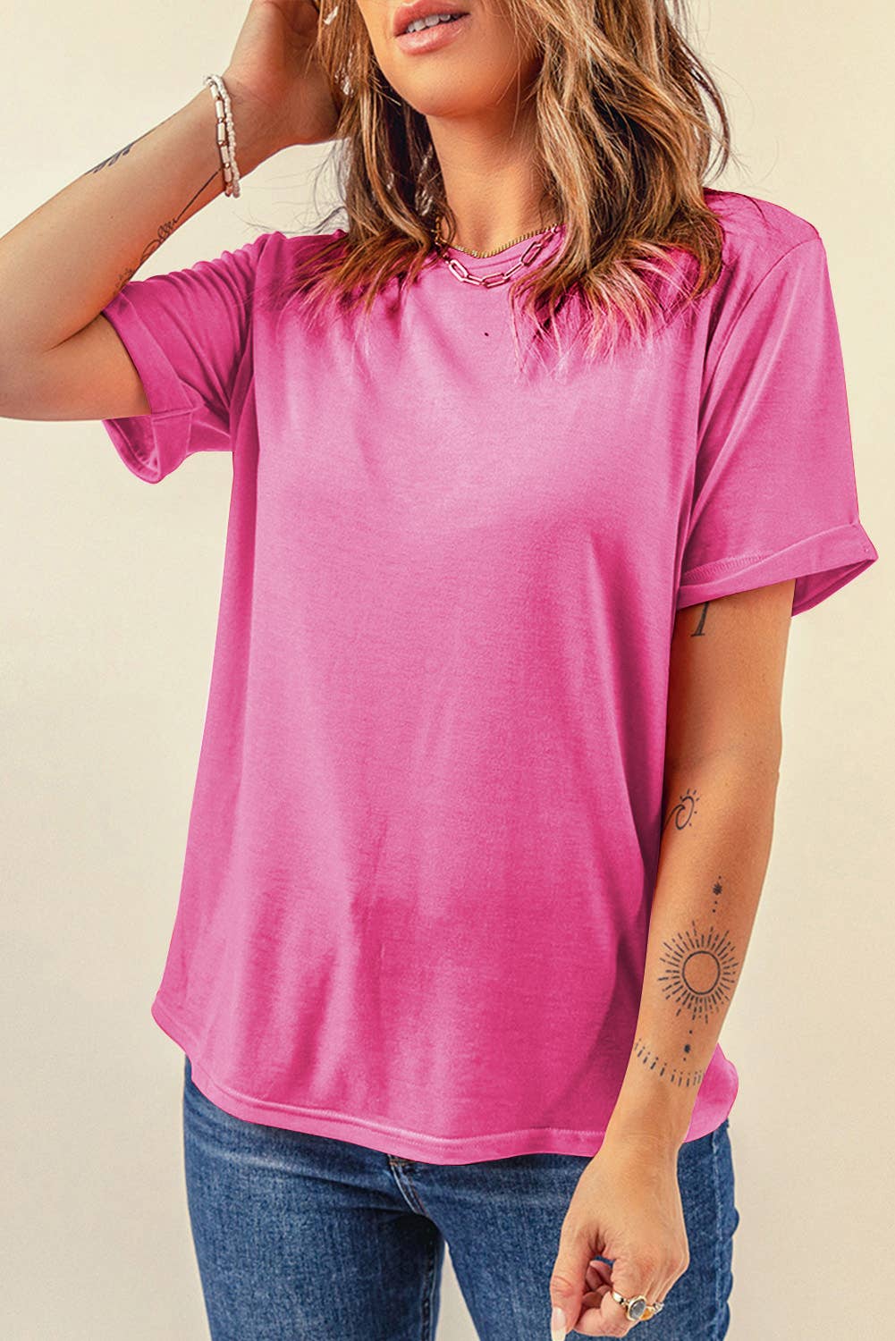 LDC Casual Plain Crew Neck Tee