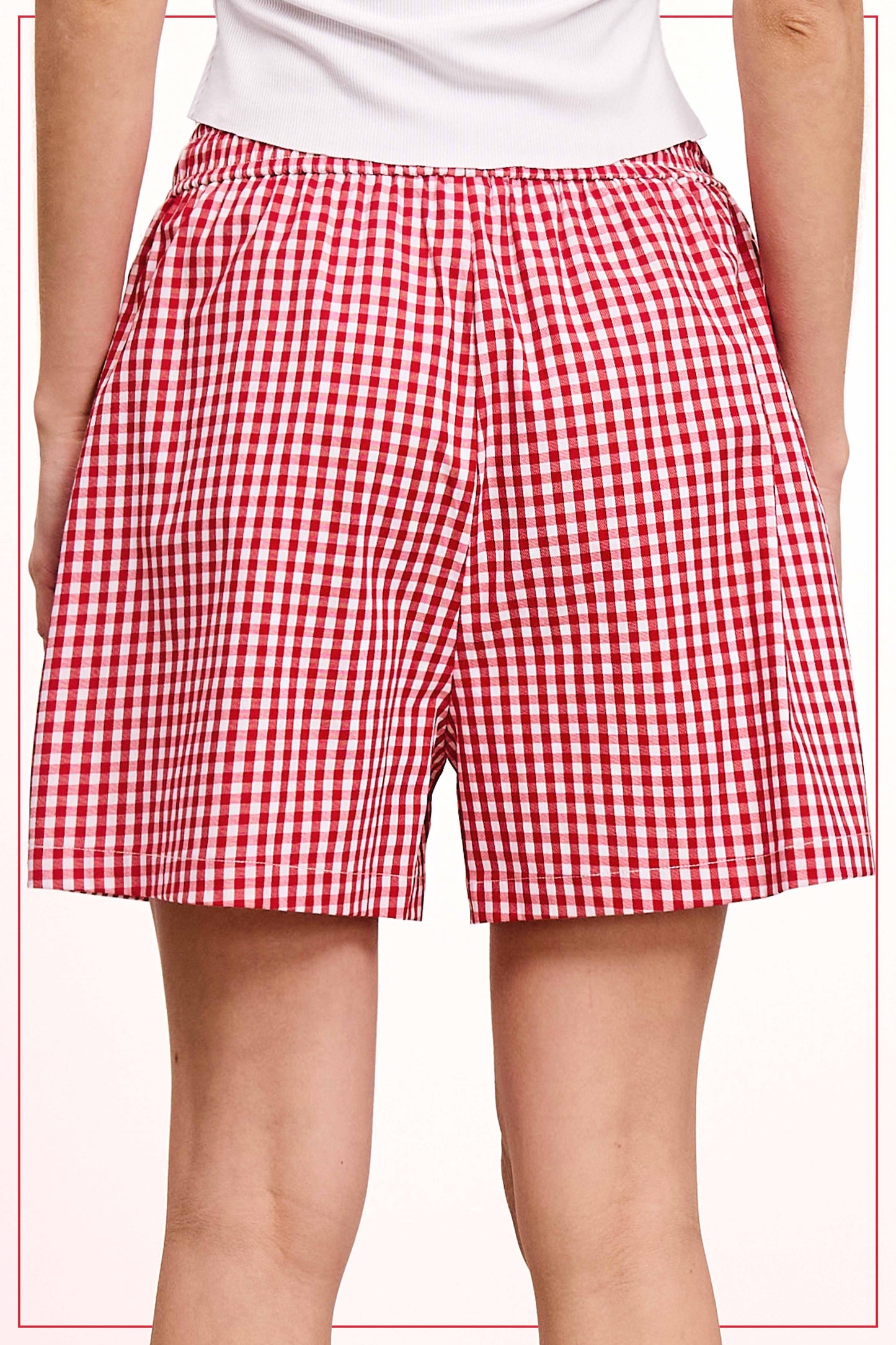 Banded Gingham Check Boxer Shorts