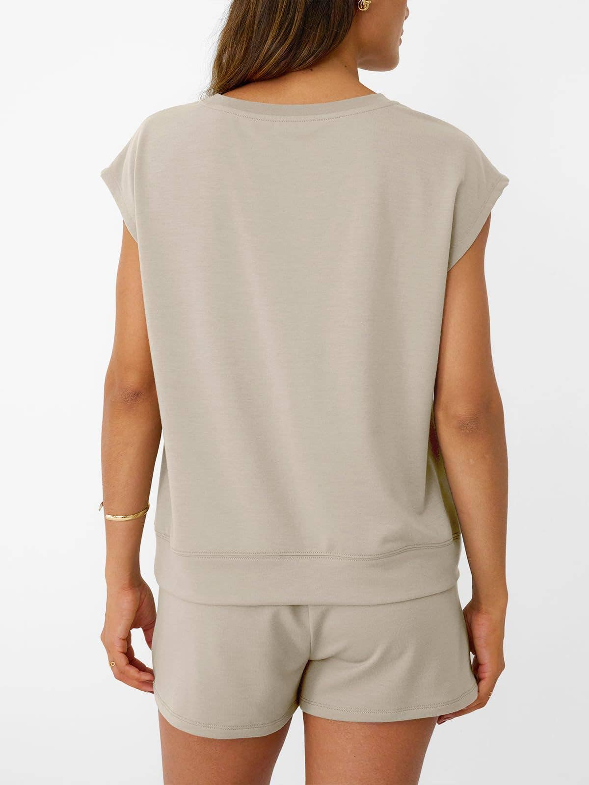 Casual Short Sleeve Top and Shorts Two Piece Summer Set