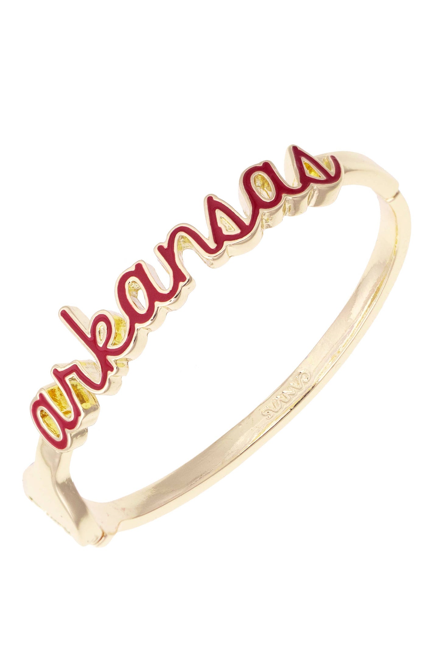 Arkansas Razorbacks Cursive Enamel Hinge Bangle