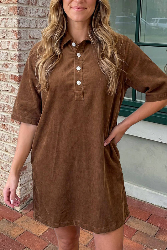 Corduroy Mini Dress