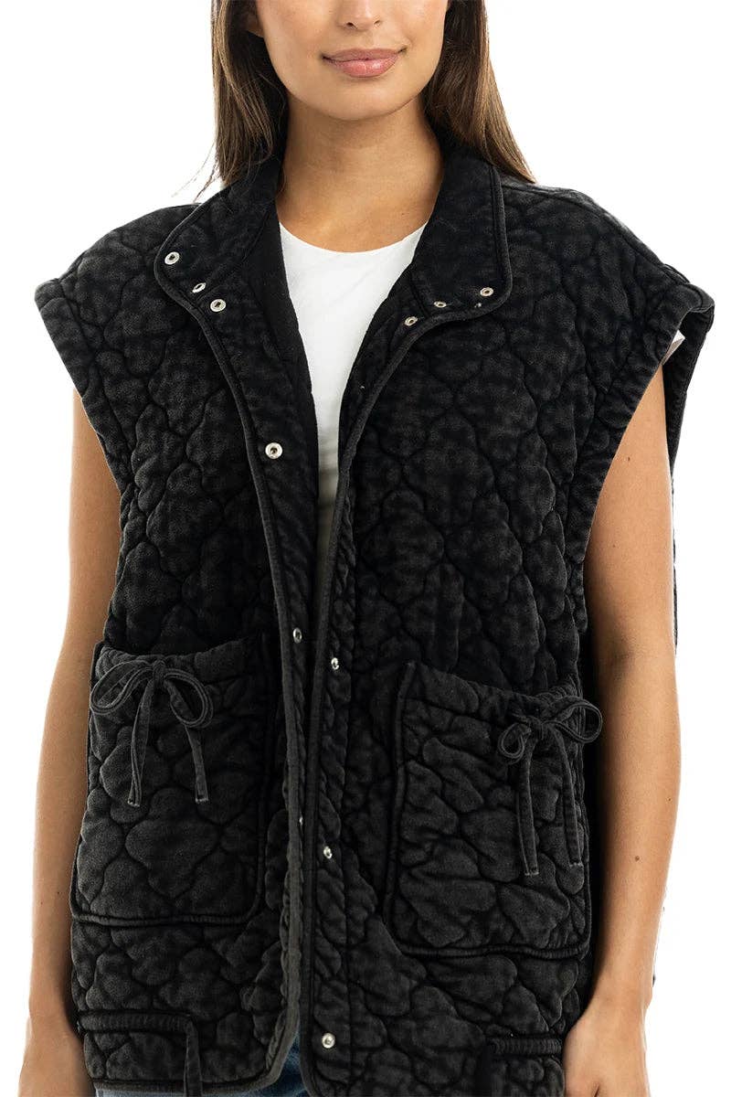 Oversized Garment Washed Vests