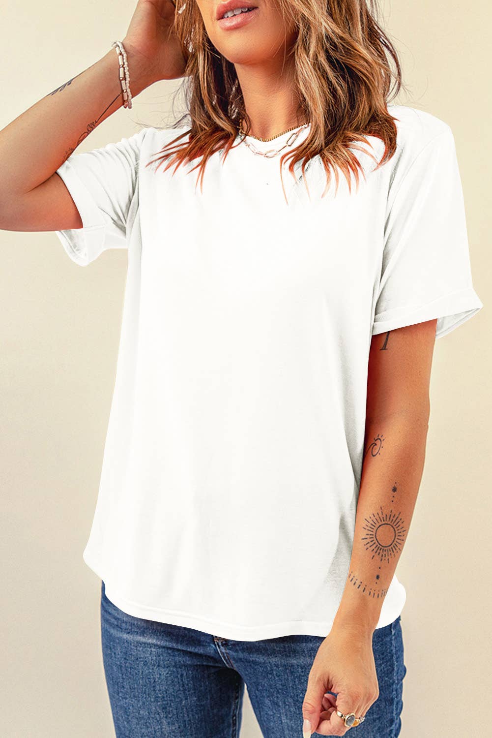 LDC Casual Plain Crew Neck Tee