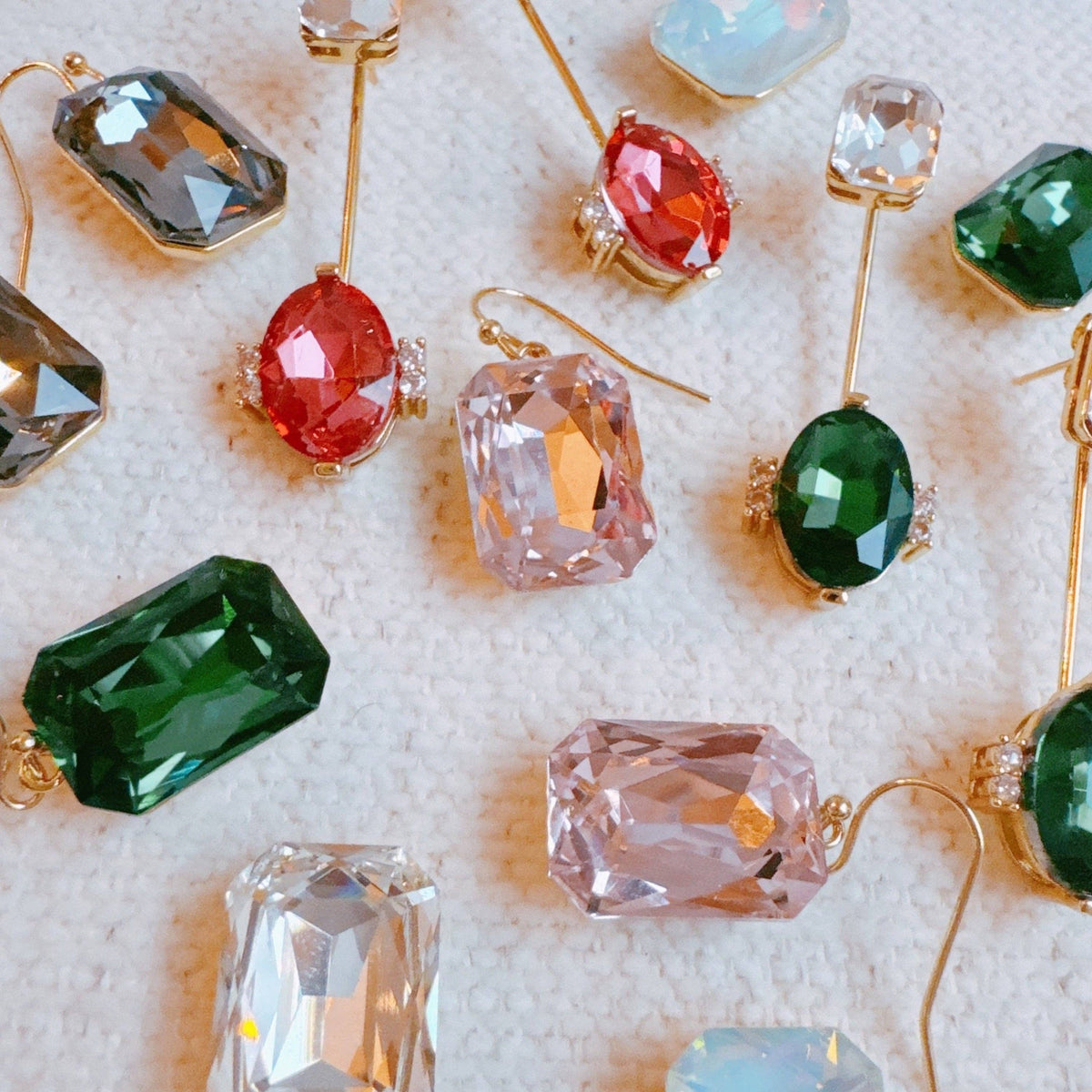 Rose Block Earrings