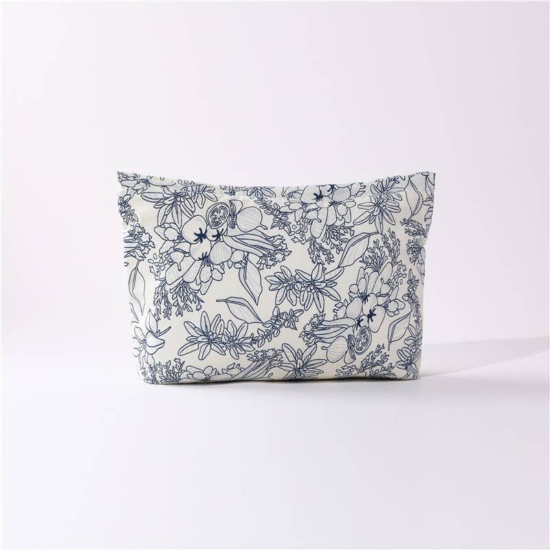 FLORAL COSMETIC MAKEUP POUCH BAG