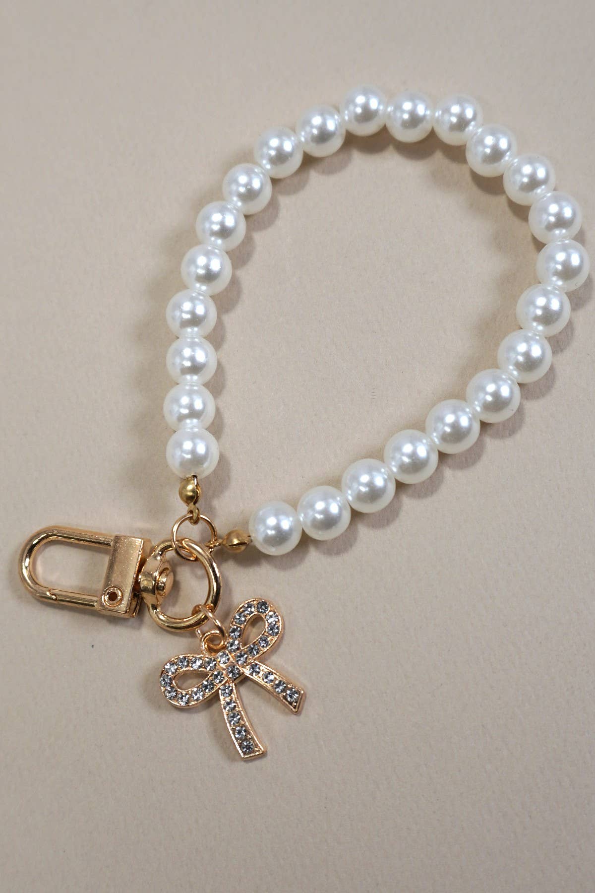 PEARL BOW or HEART BAG KEYCHAINS