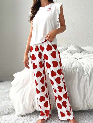 Ruffled Tank and Lounge Pants Set