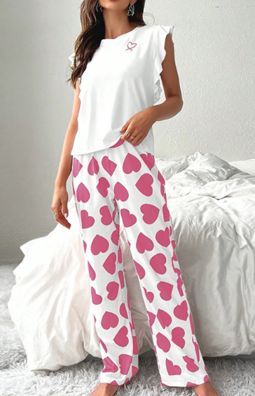 Ruffled Tank and Lounge Pants Set