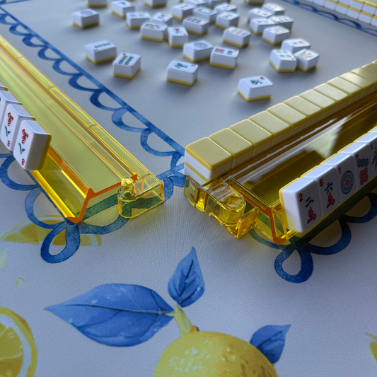 Lemon Lime Mahjong Mat (33in| Waterproof Mahjong Table Mat