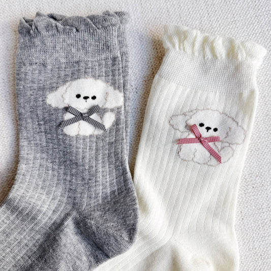 Bichon Puppy Design Socks Set Of 2