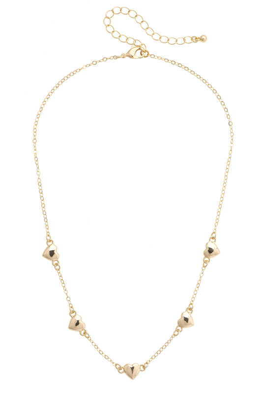 Lauren Mini Heart Layering Necklace in Shiny Gold