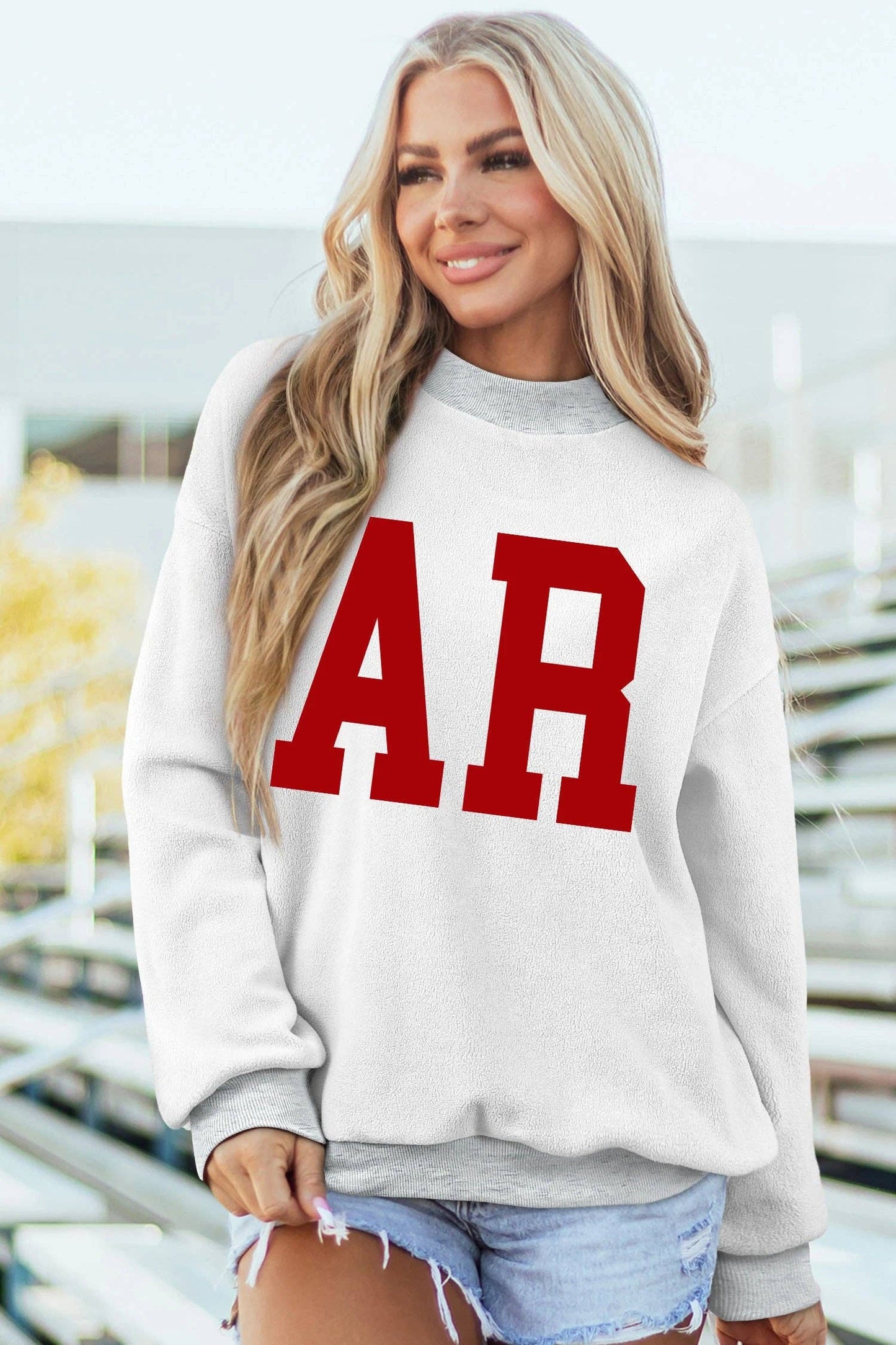 Arkansas Reversible Mock Neck Graphic Sweatshirt