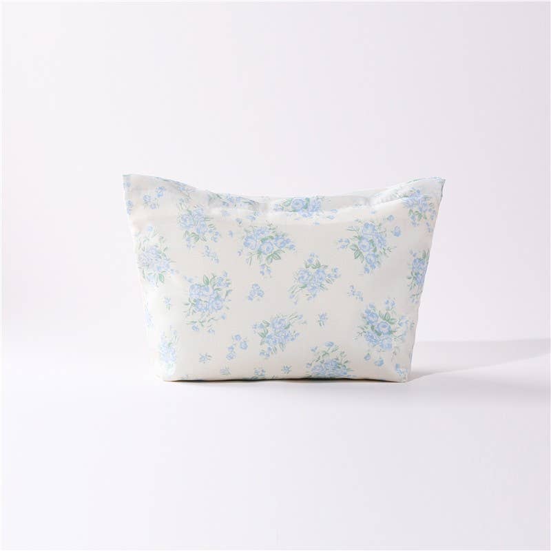 FLORAL COSMETIC MAKEUP POUCH BAG