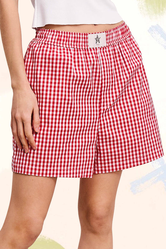 Banded Gingham Check Boxer Shorts